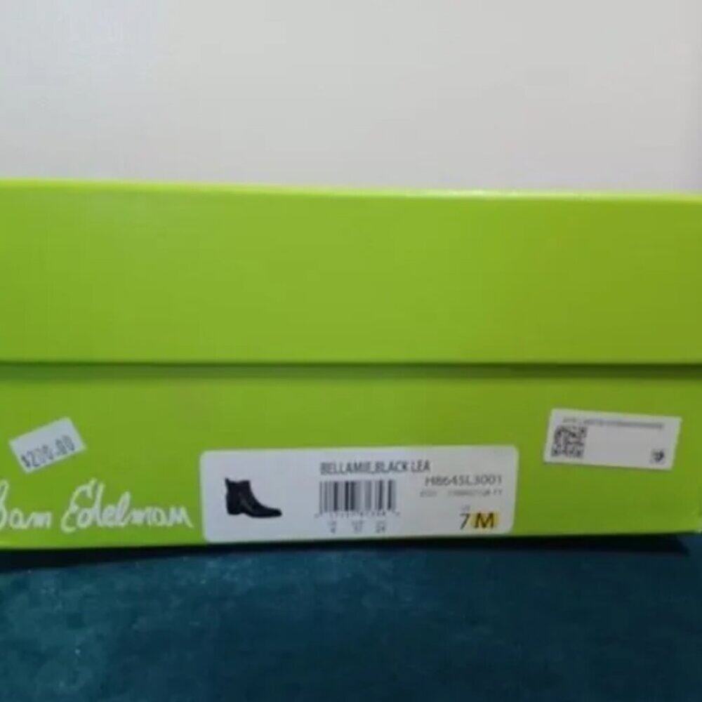 Sam Edelman Bellamie Leather Moto Boots Black Sz 7 NIB - Picture 13 of 13